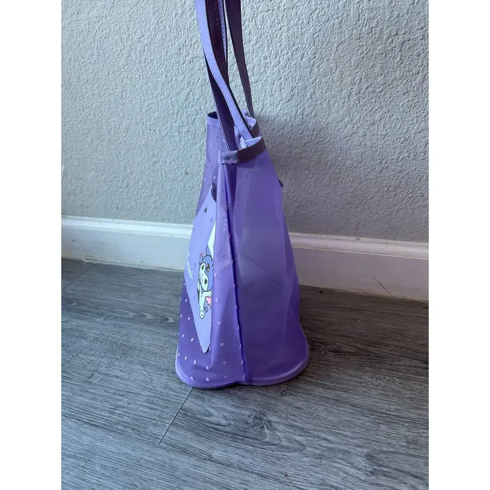 NWT Miniso Sanrio Kuromi Purple Mesh Tote Bag Polka Dot Shoulder Bag Kawaii New